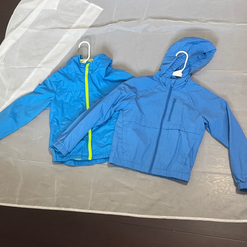 Blue Hooded Jackets Set